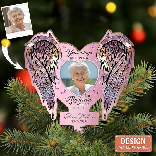 Personalized Memorial Tree Topper - Upload Photo - I Don't Need An Angel On Top Of My Tree I Already Have One In Heaven Looking Down On Me