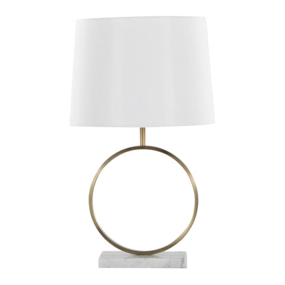 Moon - Contemporary Table Lamp - White / Gold