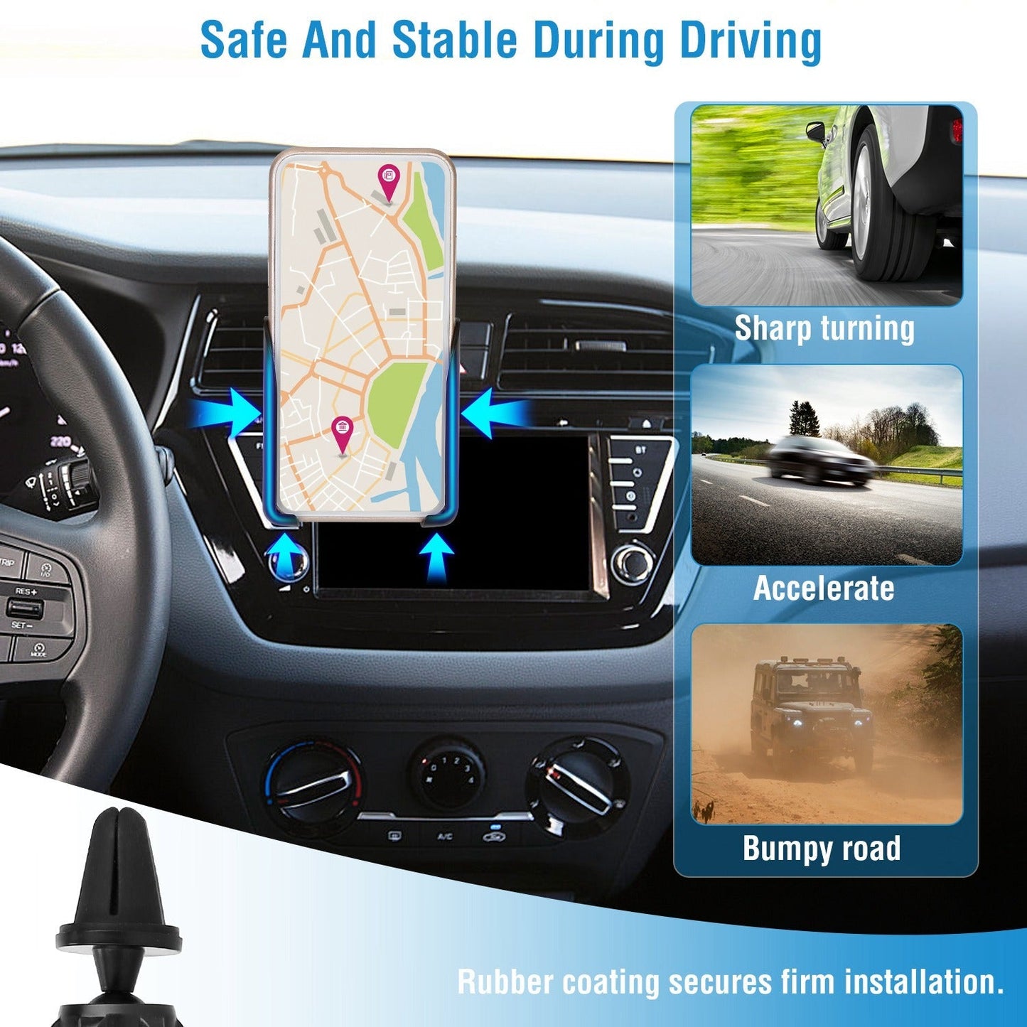 Universal Car Air Vent Phone Mount Car Phone Holder Bracket Cradle Dashboard Car Phone Stand with Strong Vent Clip