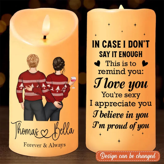 Personalized Couple Led Candle - Gift Idea For Couple/Husband And Wife - This Is To Remind You I Love You