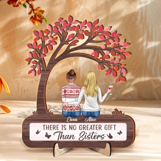 Personalized Sisters Wooden Art - Gift Idea For Sisters/Family - Up to 5 Girls - There Is No Greater Gift Than Sisters