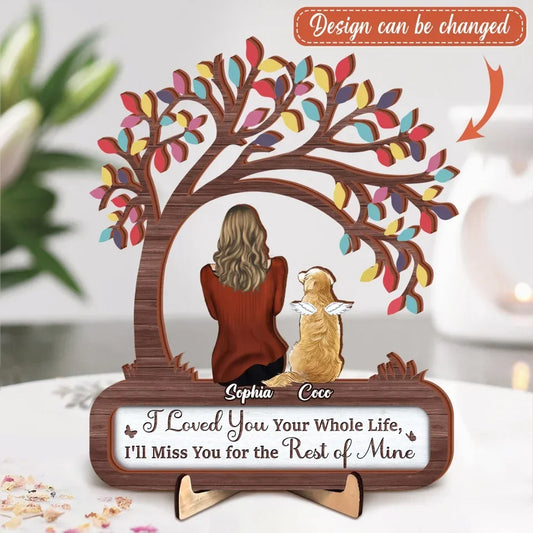 Personalized Memorial Pet Wooden Art - Up to 3 Dogs/Cats/Rabbits - Memorial Gift Idea For Pet Lover - It's Never Just A Dog