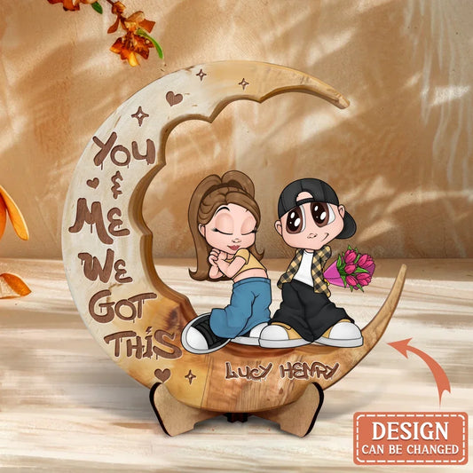 Personalized Y2K Couple 2 Layered Wooden Art - Gift Idea For Couple - I'm Your No Returns Or Refunds
