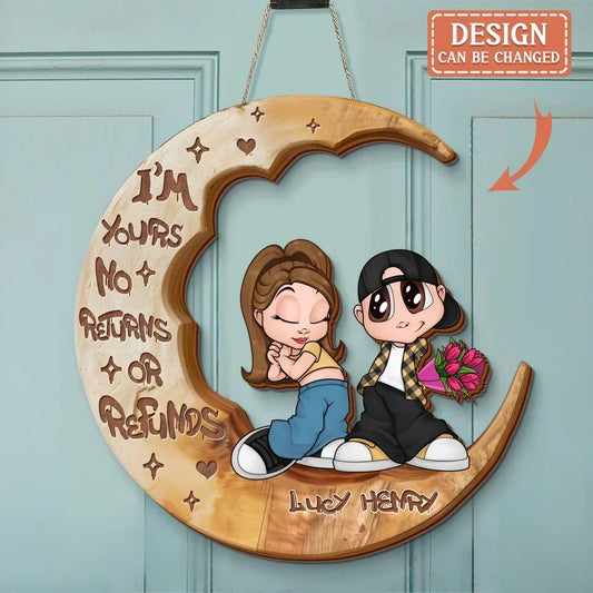 Personalized Y2K Couple Wooden Sign - Gift Idea For Couple - You & Me We Got This