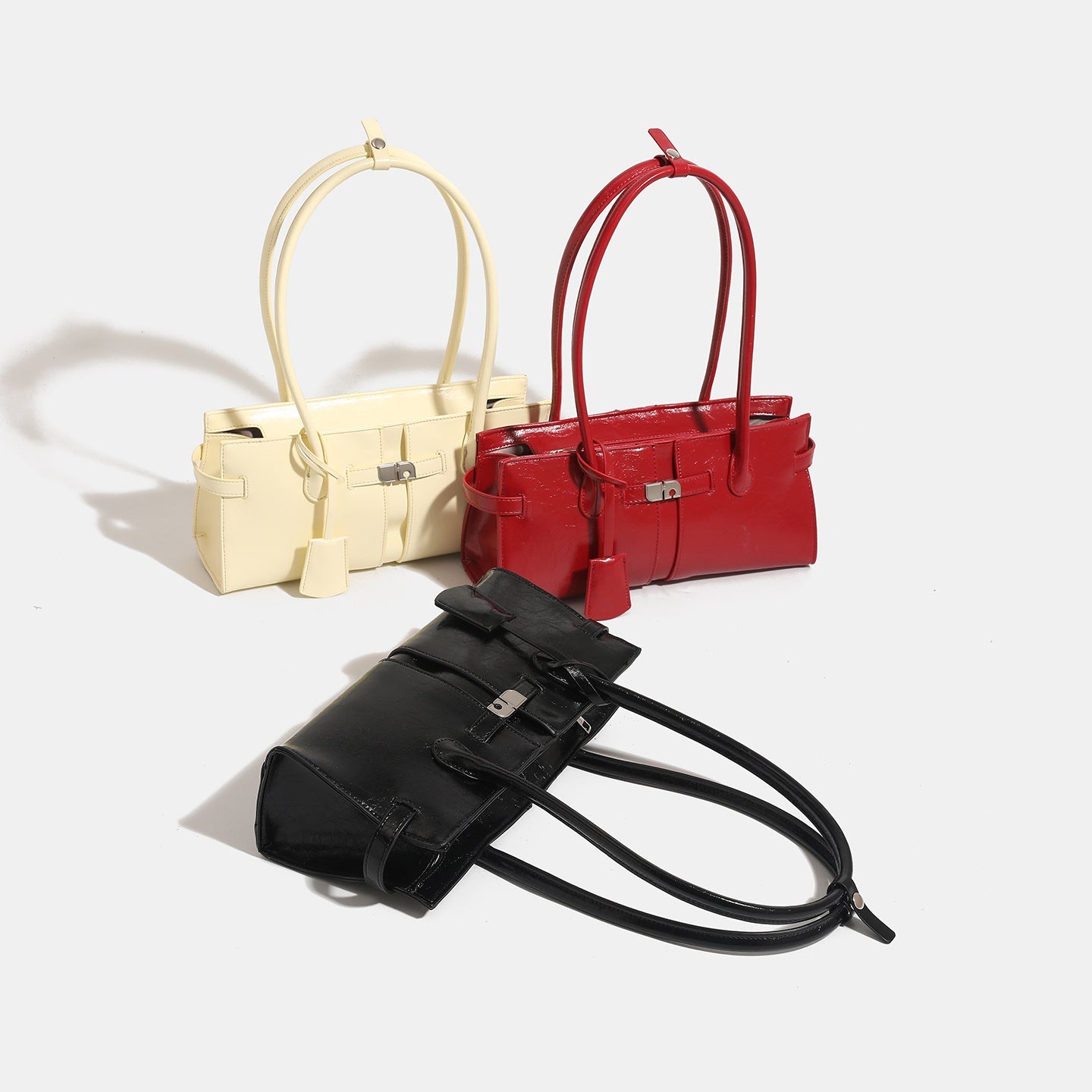Womens Versatile Commuter Handbag Luxurious Feel Large Capacity