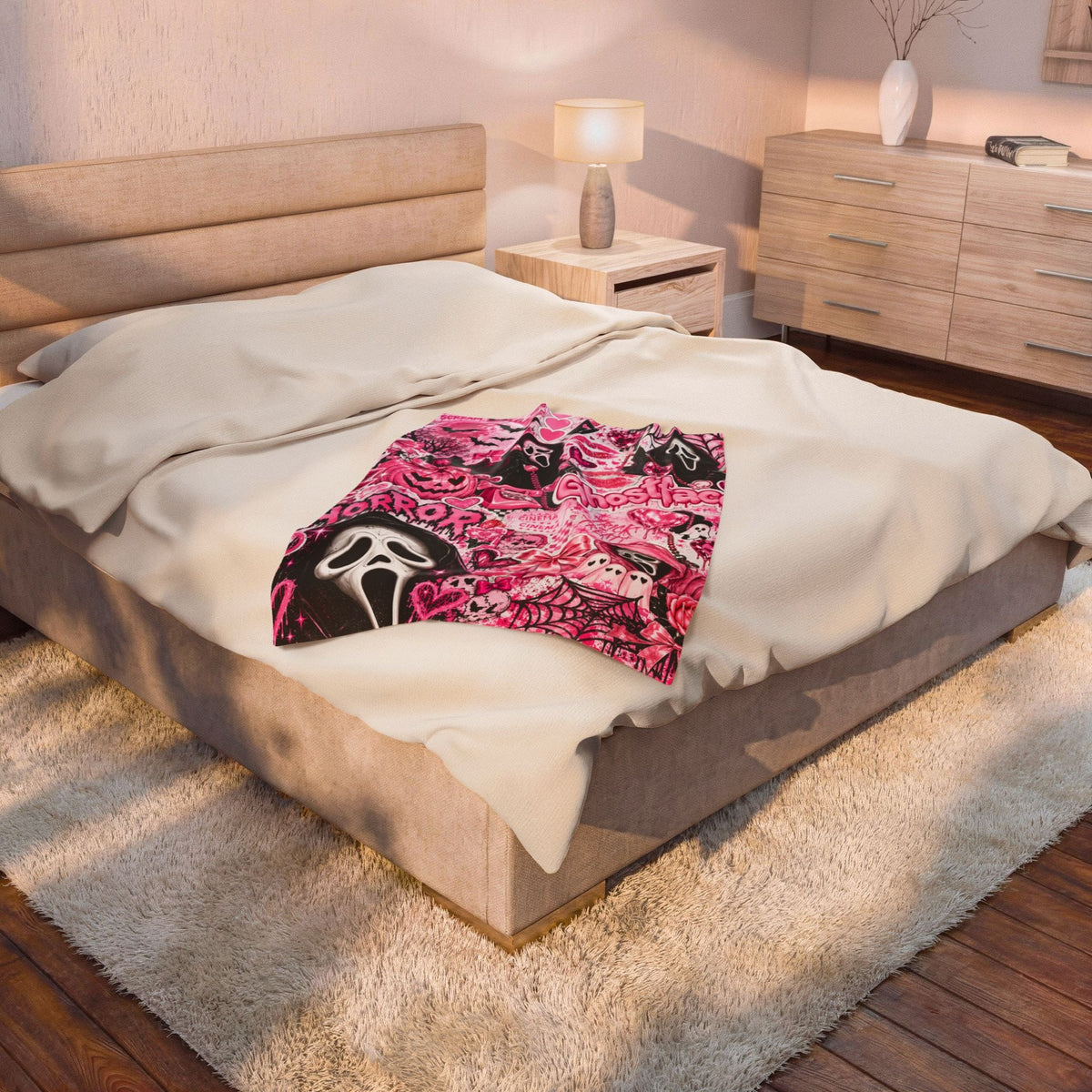 “Horror - Ghost Face” Velveteen Plush Blanket
