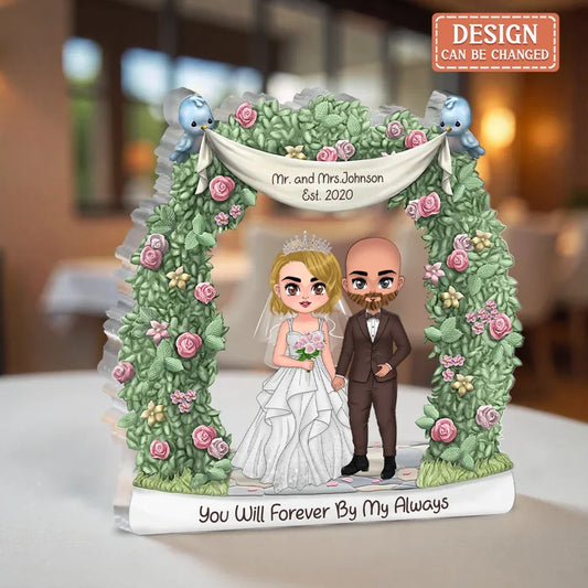 Personalized Forever Be My Always Acrylic Plaque - Anniversary Gift For Couple/Husband And Wife