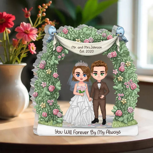 Personalized Forever Be My Always Acrylic Plaque - Anniversary Gift For Couple/Husband And Wife