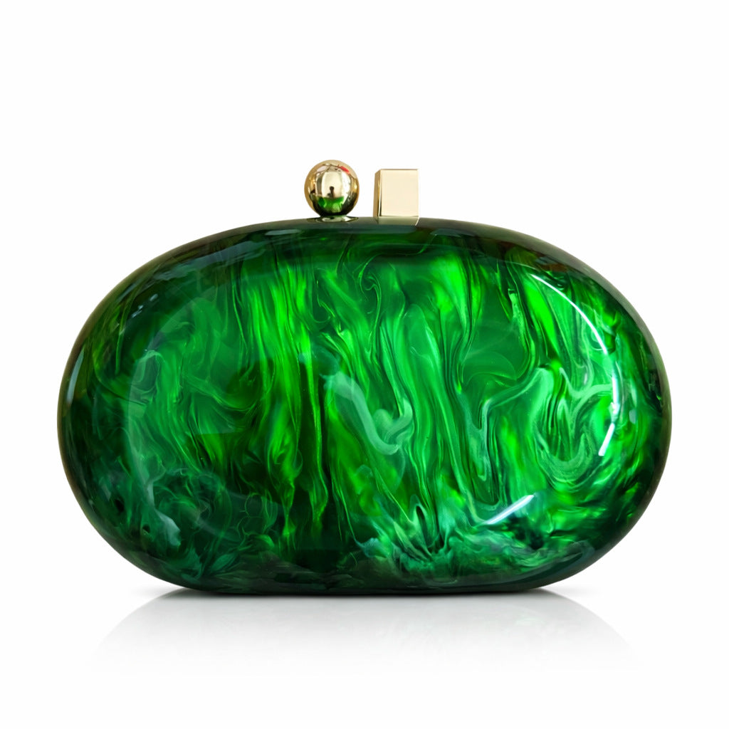 Womens Oval Pearlescent Fashion Shoulder Bag