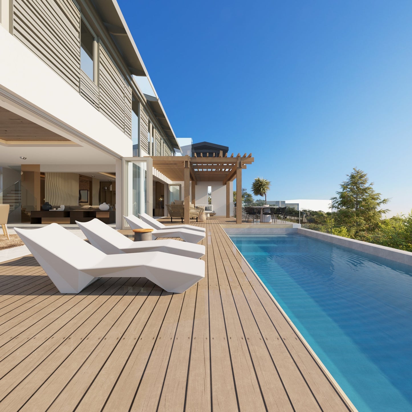 Quick Assembly S-Shaped Pool Lounger