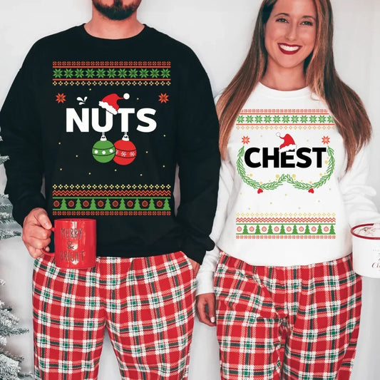 Personalized Couple Sweatshirt - Christmas Gift Idea For Couple/Him/Her