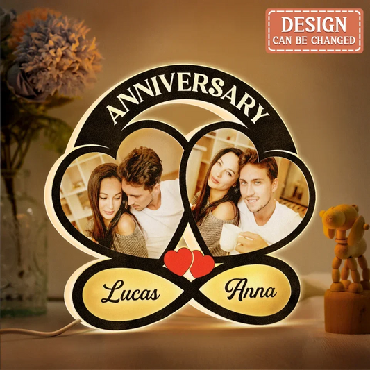 Custom Personalized Couple Photo Light Box - Gift Idea For Couple/ Anniversary - Upload Couple Photo