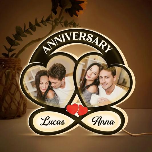 Custom Personalized Couple Photo Light Box - Gift Idea For Couple/ Anniversary - Upload Couple Photo