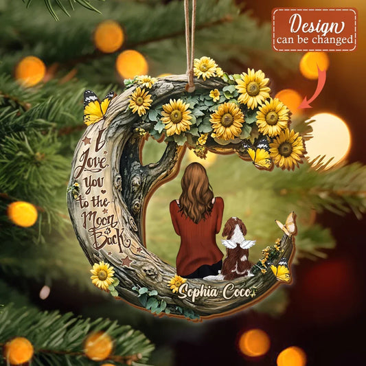 Personalized Sunflower Memorial Pet Wooden Ornament - Memorial Gift Idea for Cat/Dog Lover - Your Wings Were Ready But My Heart Was Not
