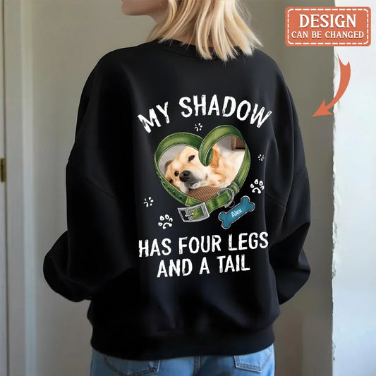 Personalized Memorial AOP Sweater - My Shadow Has Four Legs And A Tail - Memorial Gift Idea For Dog Owner