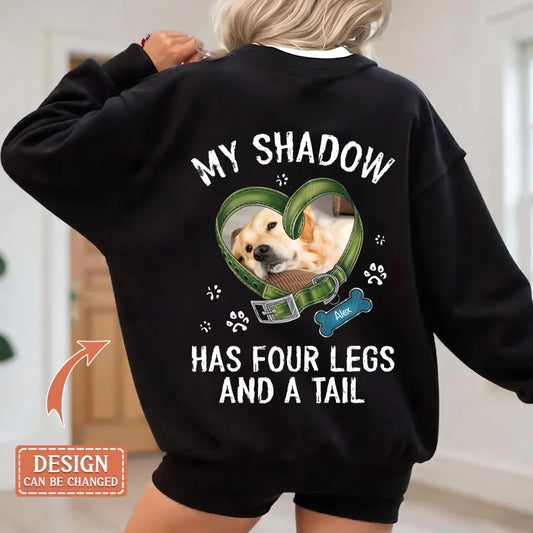 Personalized Memorial AOP Sweater - My Shadow Has Four Legs And A Tail - Memorial Gift Idea For Dog Owner