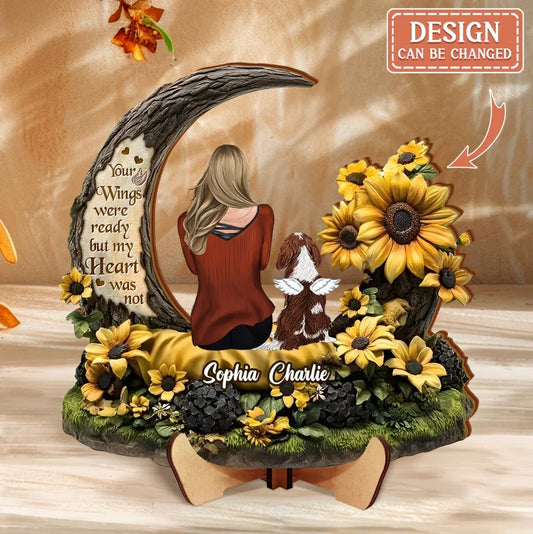 Personalized Memorial Sunflower Wooden Art - Memorial Gift Idea For Pet Lover - I Loved You Your Whole Life