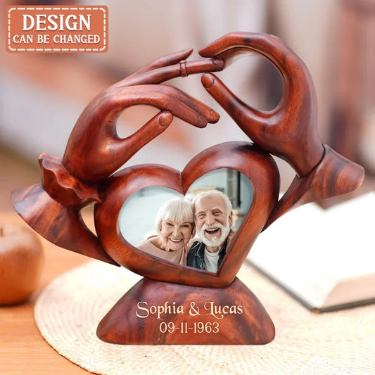 Personalized Couple Wooden Art - Anniversary Gift For Couple/Husband And Wife - Upload Photo