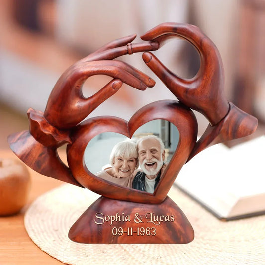 Personalized Couple Wooden Art - Anniversary Gift For Couple/Husband And Wife - Upload Photo