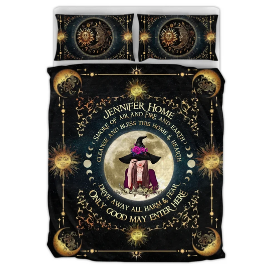 Personalized Witch Quilt Bed Sets - Halloween Gift Idea For Witch Enthusiast