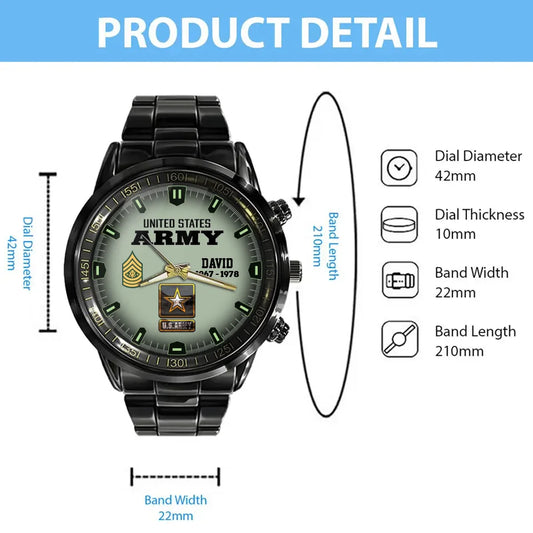 Personalized Veteran Watch - Veteran Gift Idea For Dad