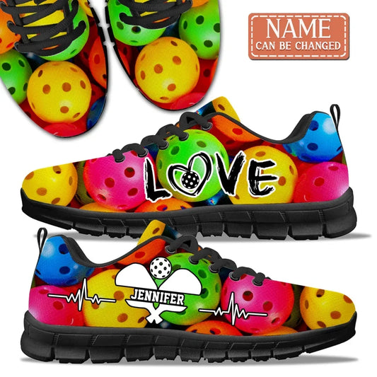 Personalized Love Pickle Ball Sneakers - Gift Idea For Pickle Ball Lover