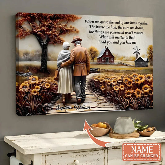 Personalized Couple Horizontal Canvas - Gift Idea For Couple/Husband And Wife - I Had You And You Had Me