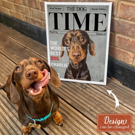 Personalized The Dog Time Vertical Canvas - Upload Photo - Gift Idea For Dog Lover - The World's Best Dog