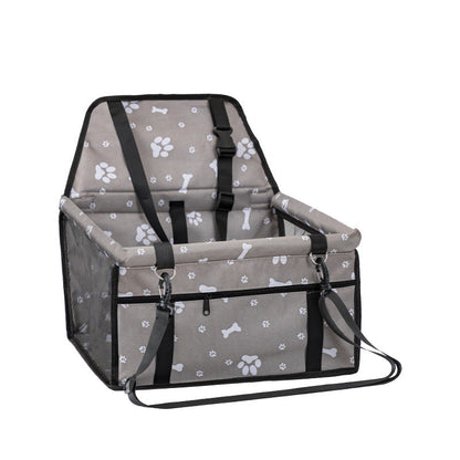 Pet Car Seat, Breathable Foldable Cat Dog Car Booster Seat With Safety Leash & Mesh Window, Waterproof Oxford Cloth Vehicle Travel Basket For Small Medium Dogs & Cats