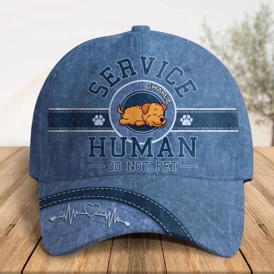 Personalized Dog Mom Baseball Cap - Gift Idea For Dog Owner - Service Human Do Not Pet