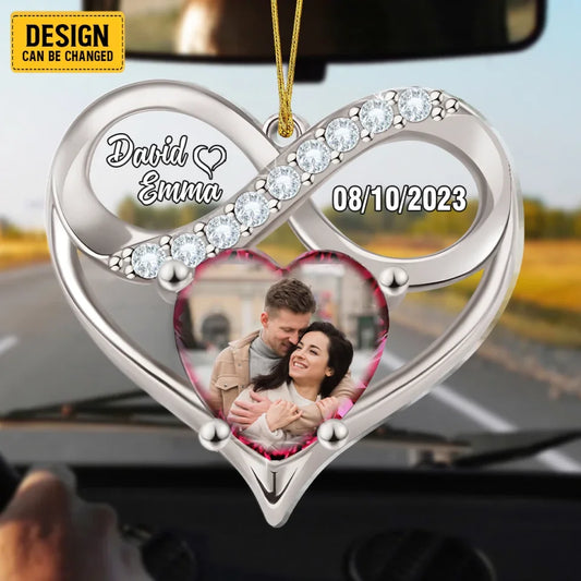 Personalized Couple Acrylic Ornament - Gift Idea For Couple/Valentine - Upload Photo