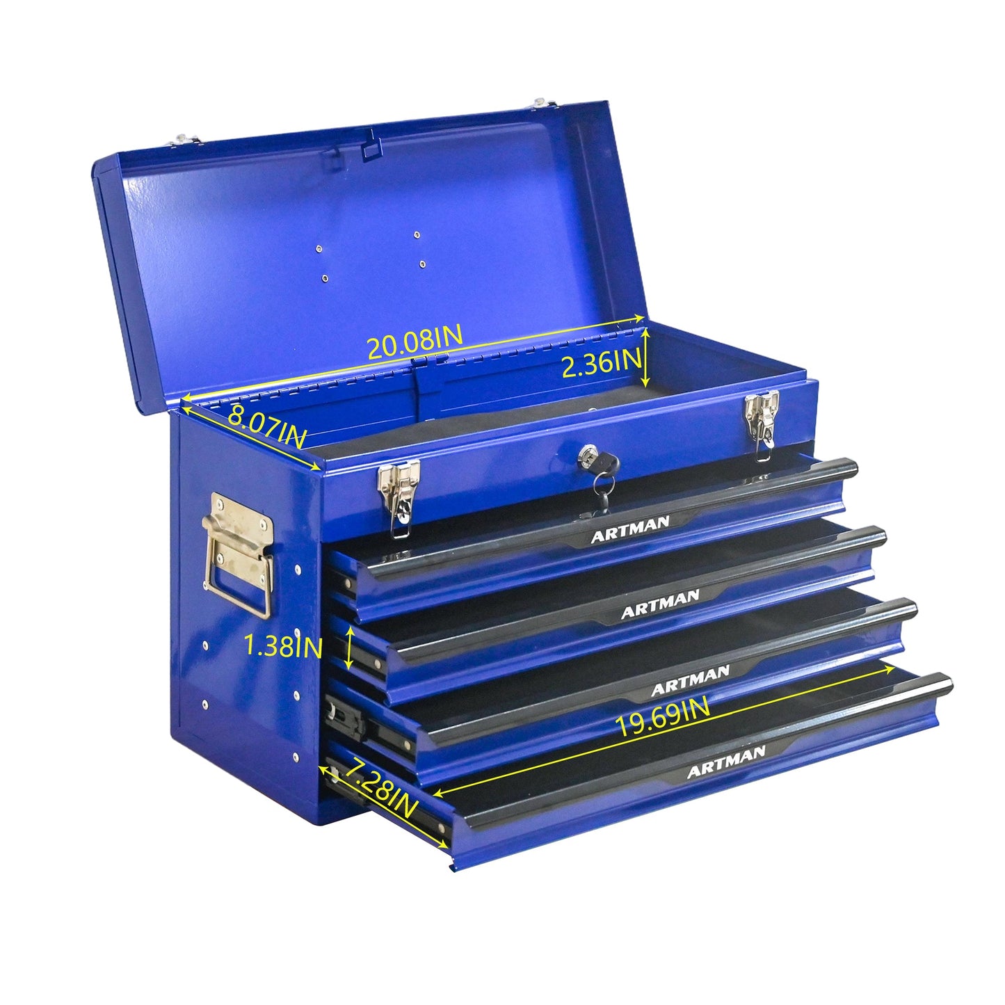 20-inch Steel Portable Tool Box With Drawers