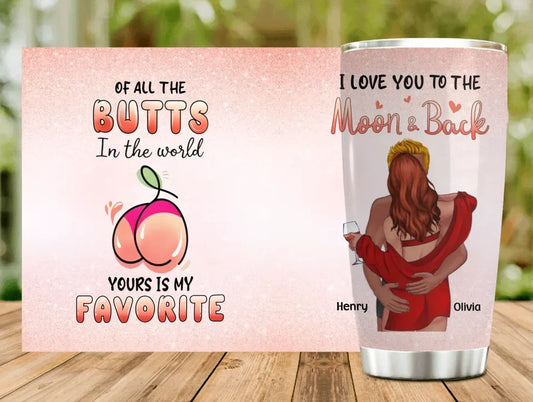 Personalized Couple Tumbler - Funny Gift Idea For Couple/Husband And Wife - Yours Is My Favorite