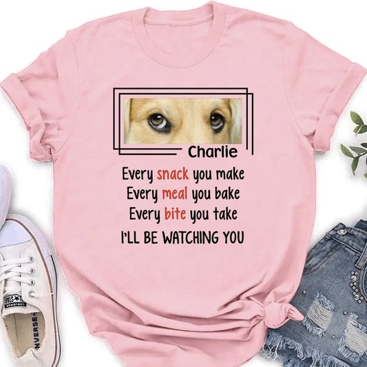 Personalized Dog Eyes T-shirt - Upload Photo - Gift Idea For Dog Lover - I'll Be Watching You