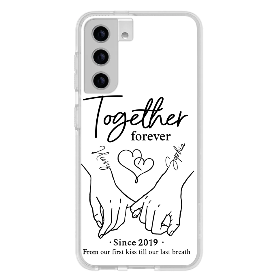 Custom Personalized Couple Phone Case For iPhone/ Samsung - Gift Idea For Couple - Together Forever