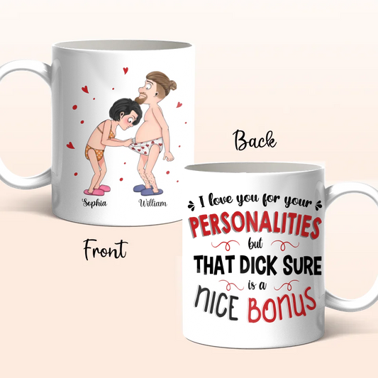 Personalized Couple Coffee Mug - I Love Your Personalities - Valentine Gift Idea For Couple
