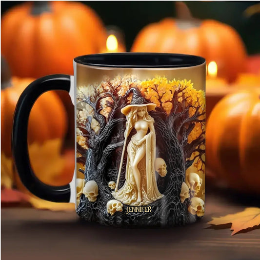Personalized Witch Accent Mug - Gift Idea For Halloween/Witch - Custom Name