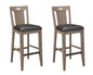 Slat Back Bar Stools (Set of 2) - Brown