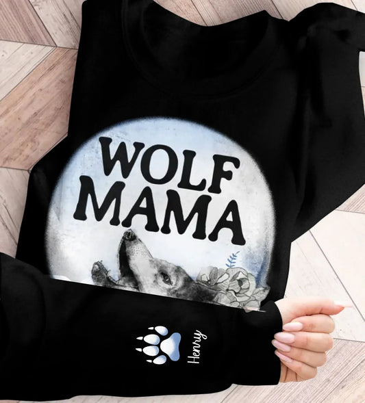 Personalized Wolf AOP Sweater - Gift Idea For Mother's Day With Up To 6 Kids - Wolf Mama