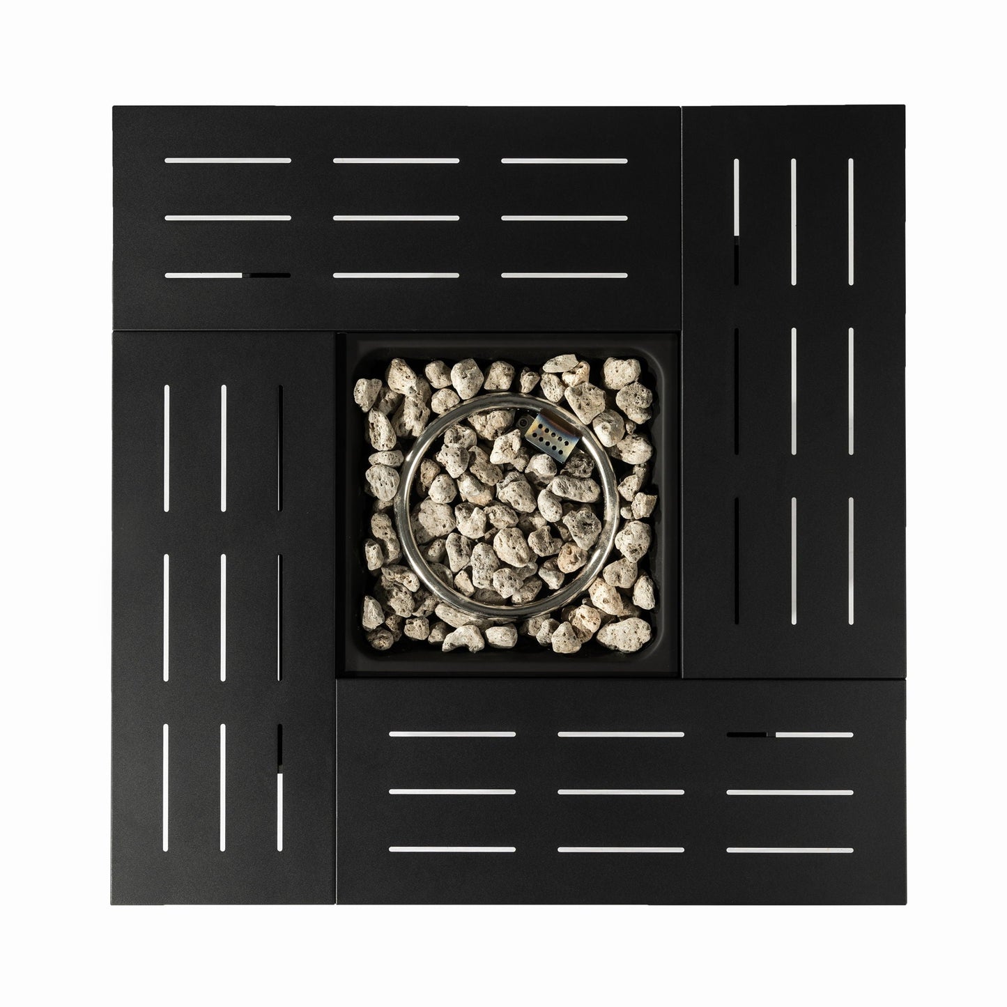 Propane Gas Fire Pit Table, 50000 Btu, Rectangular For Outside - Black