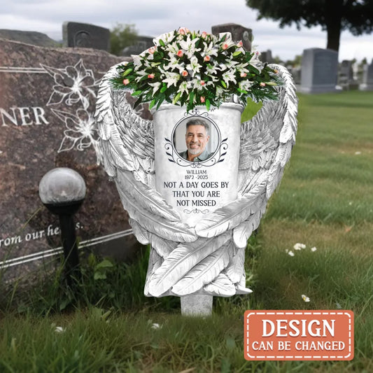 Personalized Memorial Metal Sign - Rememberance Gift Grave Marker Idea - Not A Day Goes By That You Are Not Missed