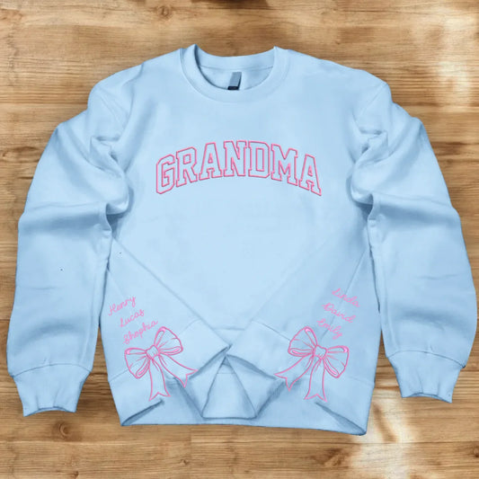 Personalized Grandma Embroidered Sweatshirt - Gift Idea For Grandma/Mom