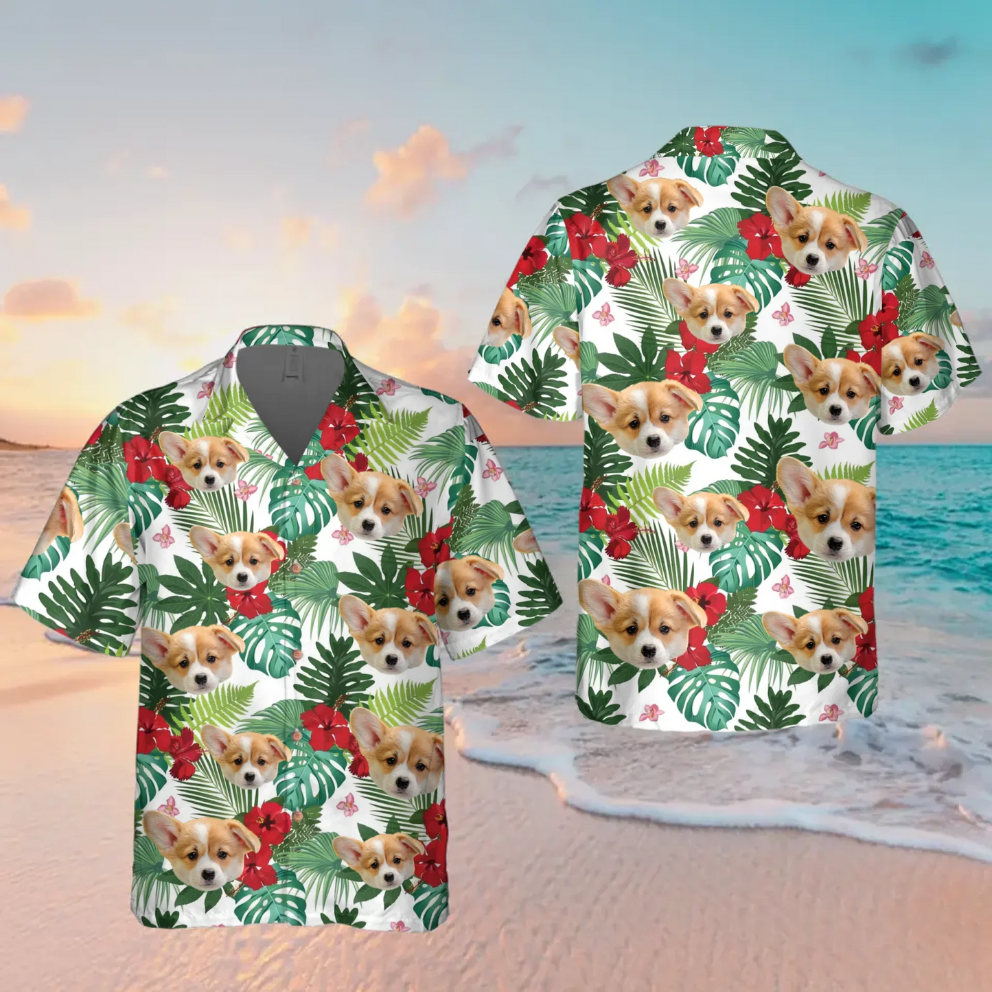 Personalized Pet Photo Hawaiian Shirt - Tropical Gift for Dog/Cat Lover