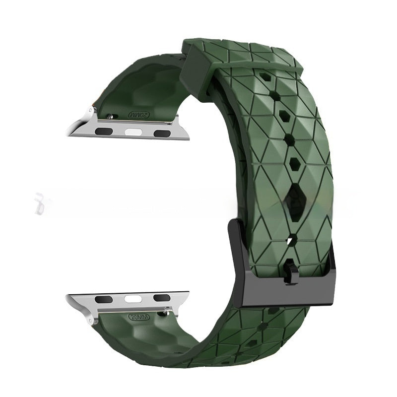 Football-patterned Watch S9 Strap S10 Silicone Replacement Wristband