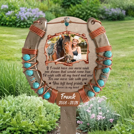 Personalized Memorial Horse Metal Sign - Upload Horse Photo - Memorial Gift Idea