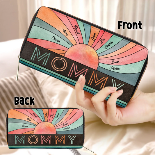 Personalized Nana/Grandma Long Wallet - Mother's Day Gift For Grandma/Mom