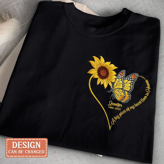 Personalized Memorial Embroidered T-Shirt/ Sweater/ Hoodie - Memorial Gift Idea For Mother's Day