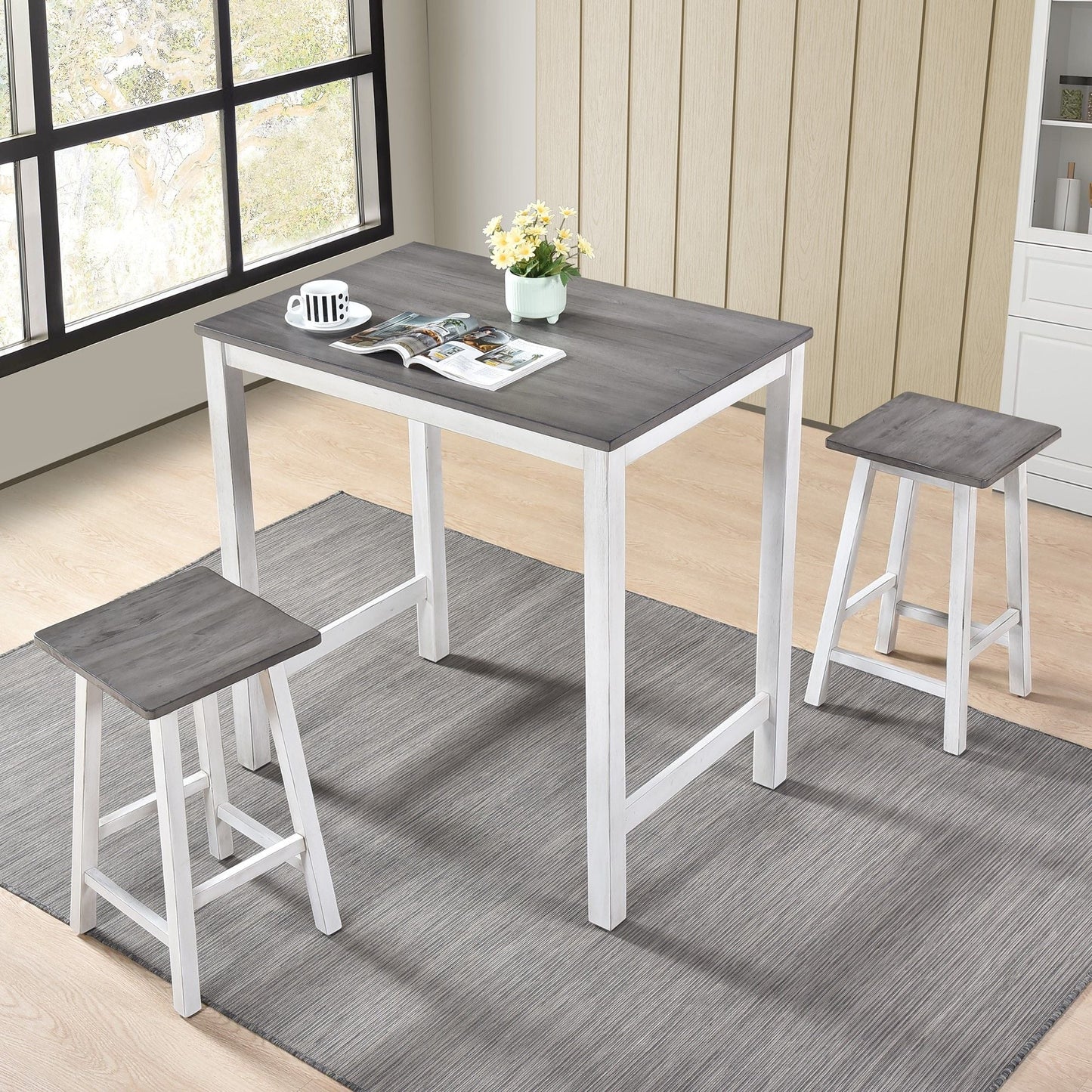3 Pieces Counter Height Set