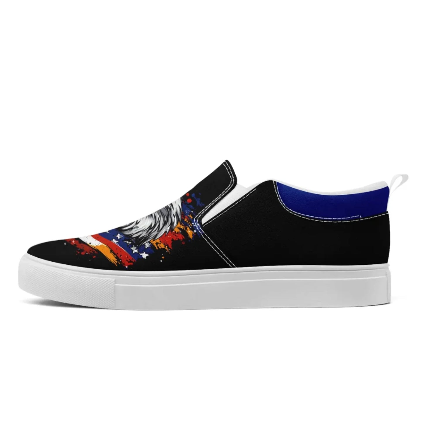 Personalized Patriotic Sneakers, Custom US Flag Shoes, Pride Flag Slip On Shoes