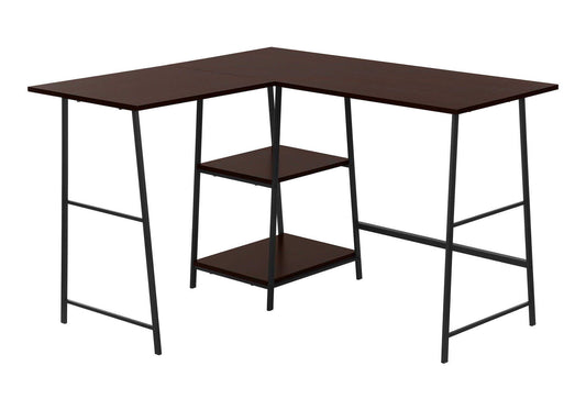 L-Shape Corner Computer Desk with Storage Shelves